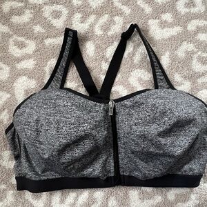 Victoria's Secret Gray Sports Bra with Zipper